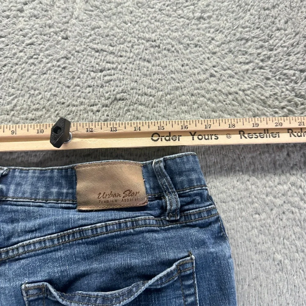 Urban Star Road Runner Apparel Jeans Men 34x32 Blue Denim Straight Stretch Faded